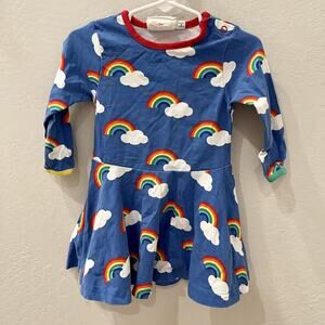 Toby Tiger Rainbow Twirl Long Sleeve Dress
